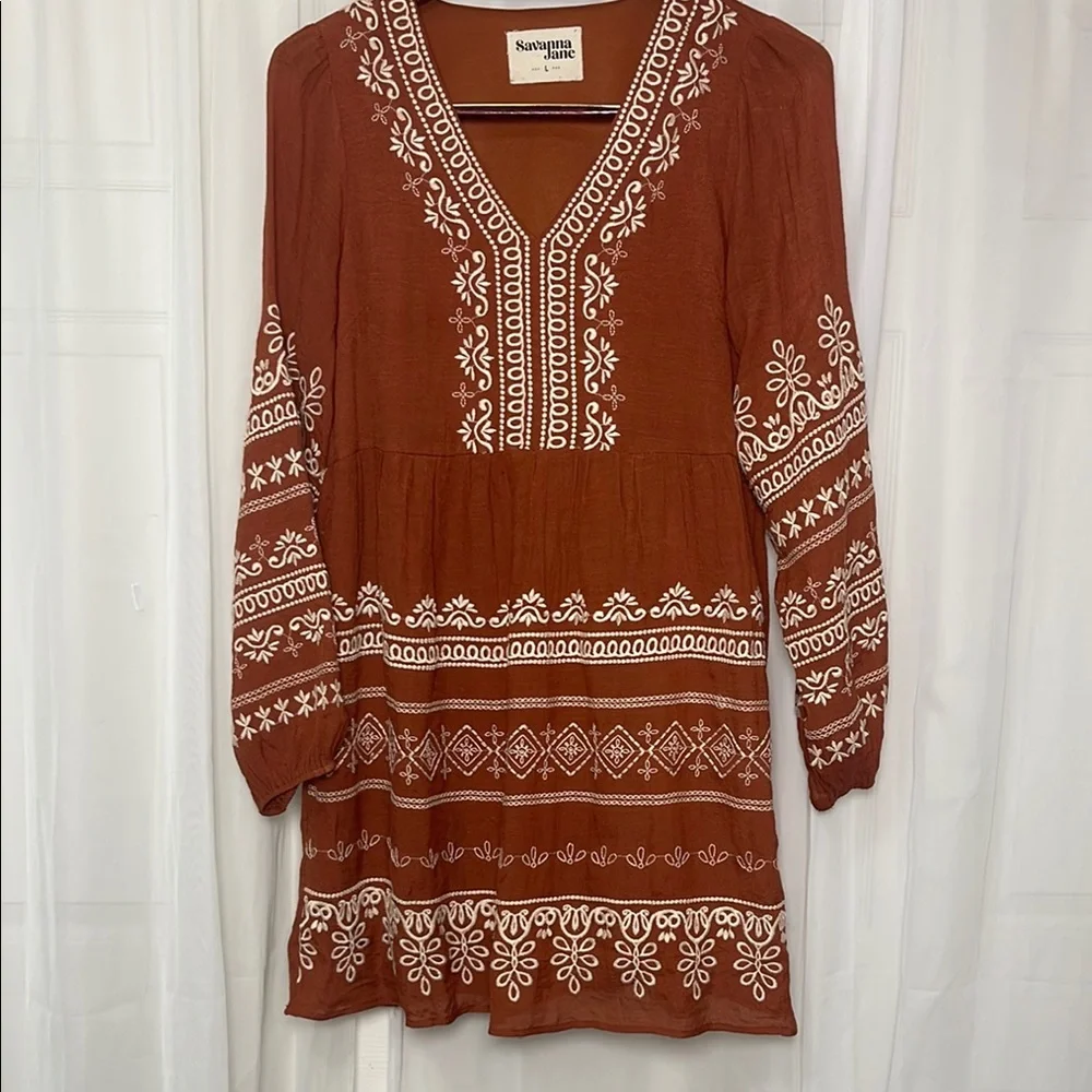 New Savanna Jane - Boho Style Dress with embroidery size L - Picture 7 of 7